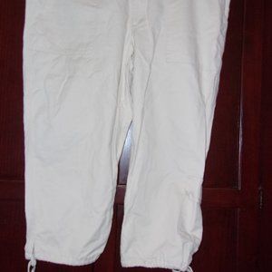 100% Cotton ankle pants-5 pocket-cream color-20W